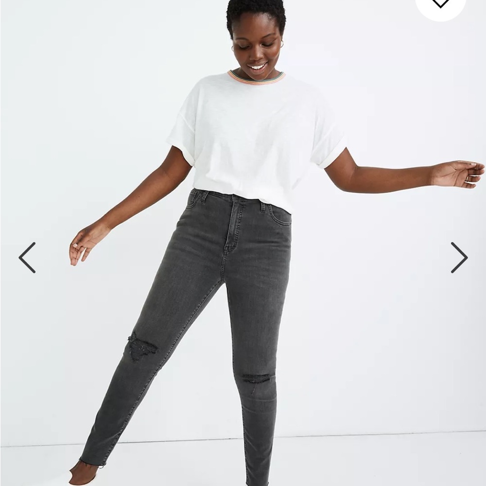Curvy skinny high-rise black Madewell jeans
